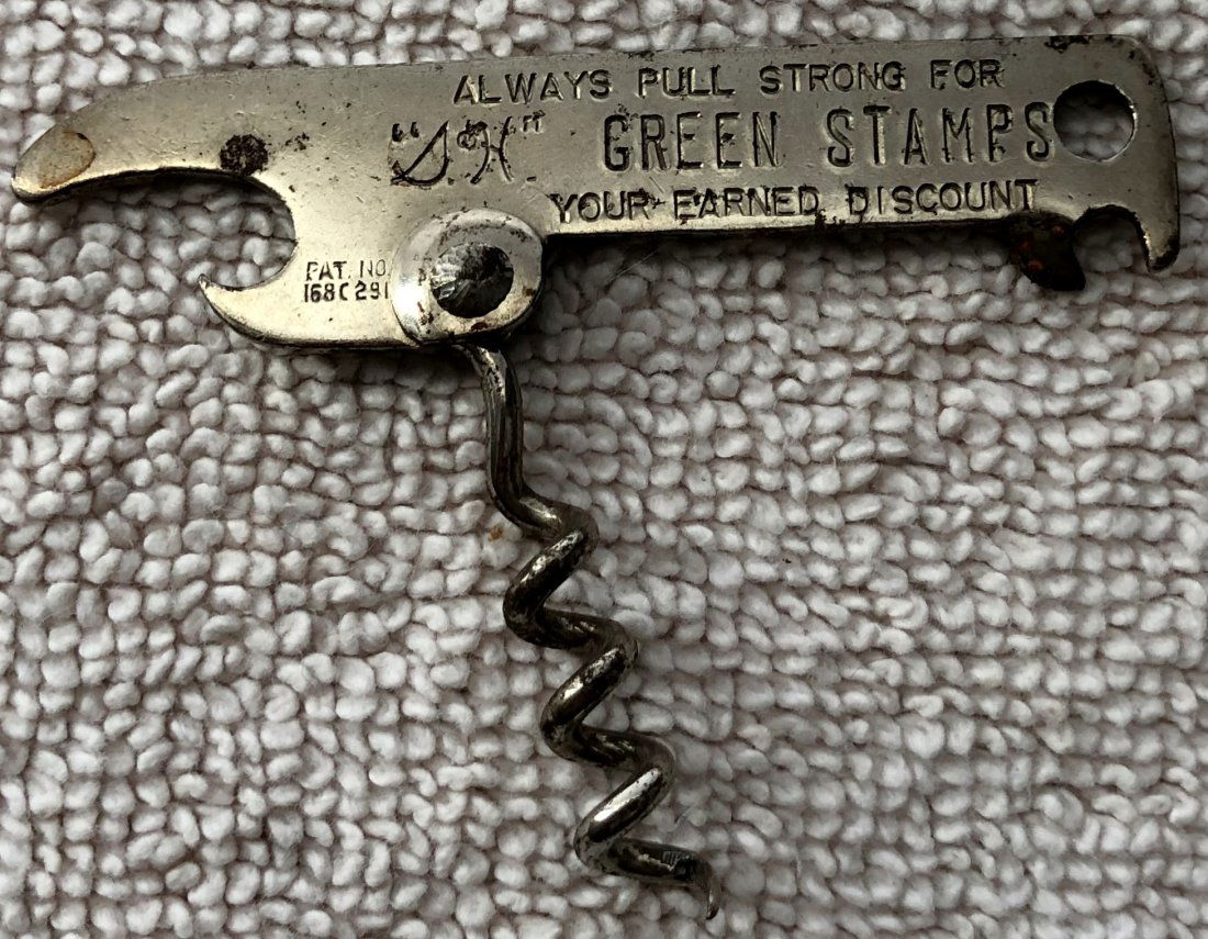 Green Stamps: SH opener and cork screw, see photos.
