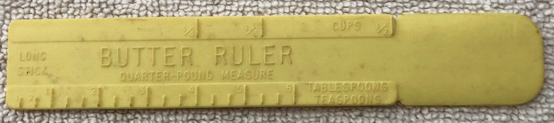 Butter Ruler: Plastic butter ruler, see photos.