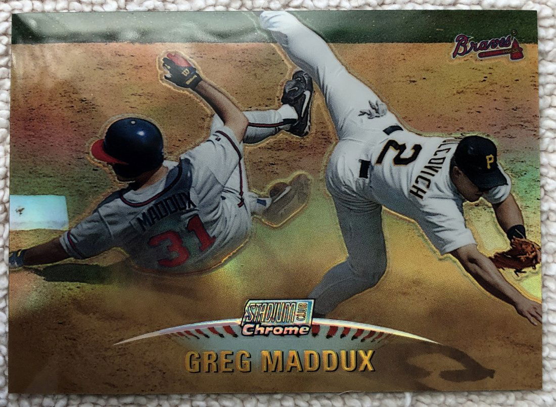 Greg Maddux: 1999 Stadium Club Chrome, refractor, SCC29, see photos.