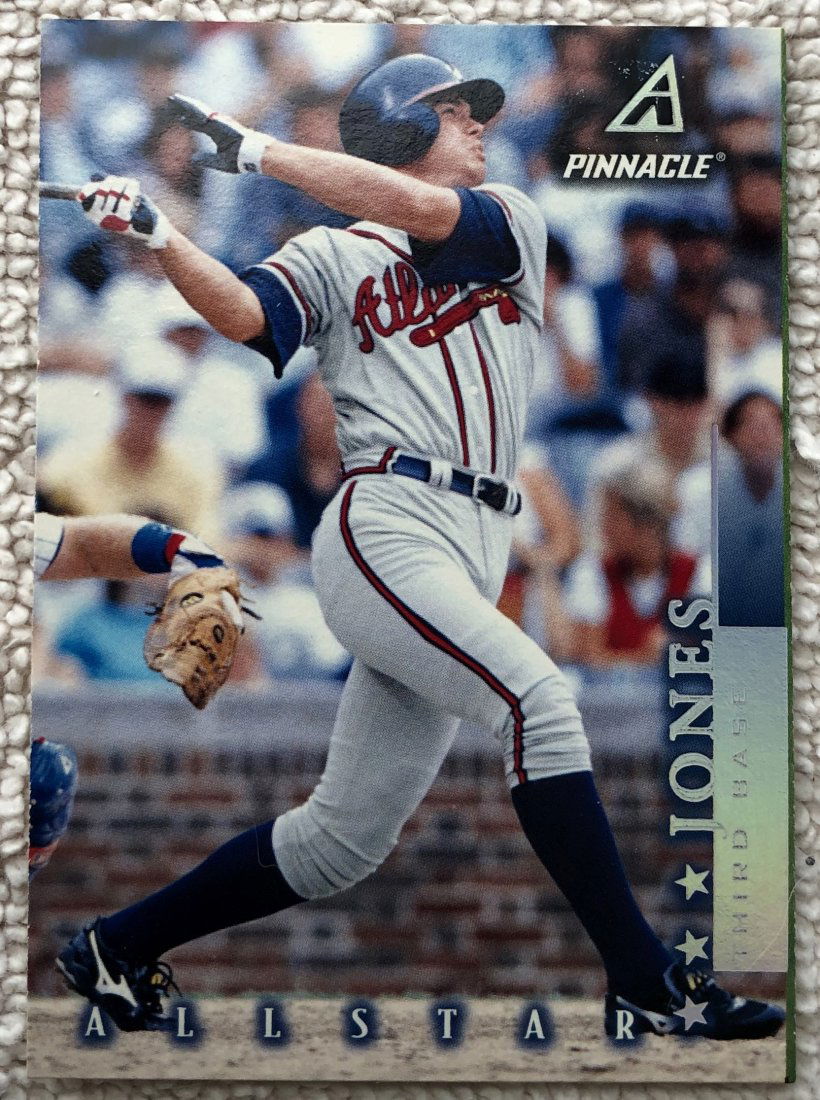 Chipper Jones: 1997 Pinnacle, #18, see photos.
