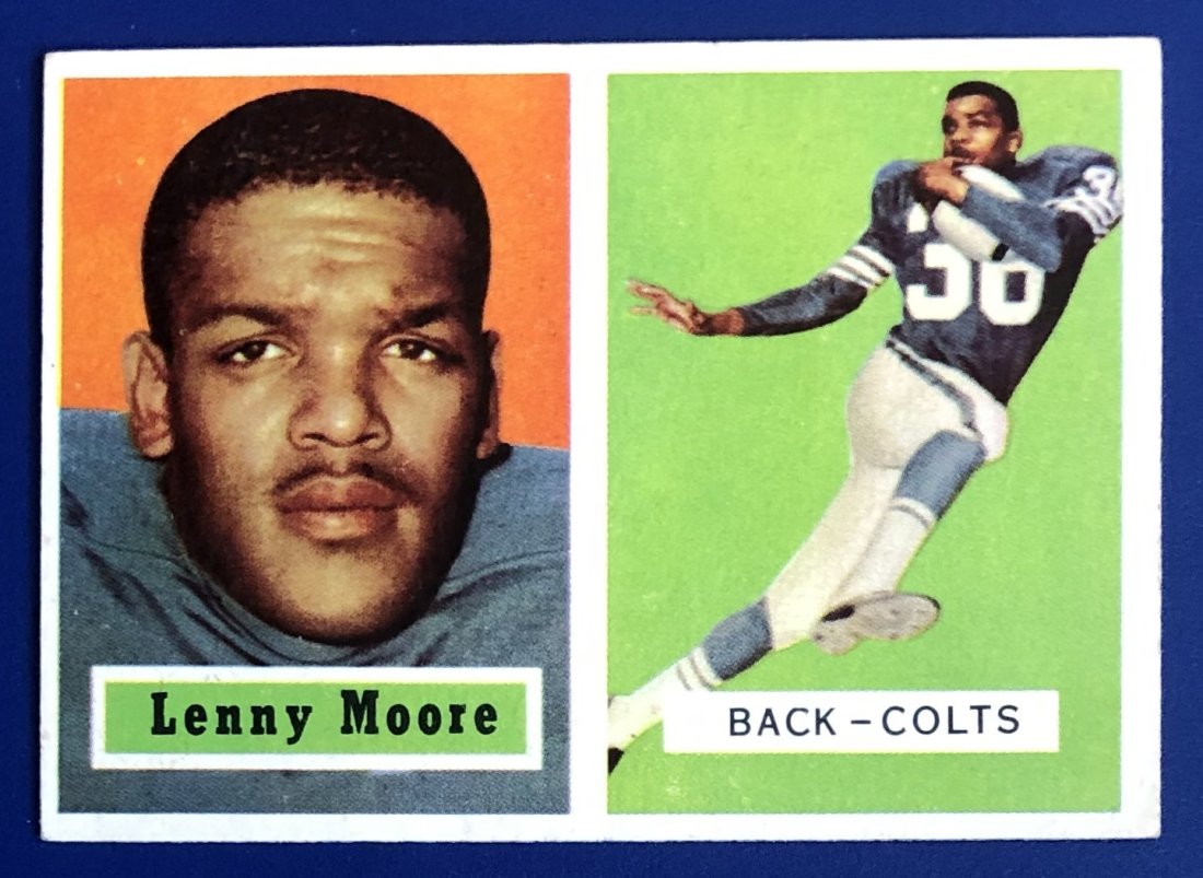 Lenny Moore: 1957 Topps #128, see photos.