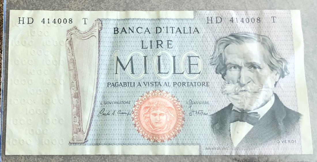 Lire Mille: 1981 Banca D'italia, see photos.