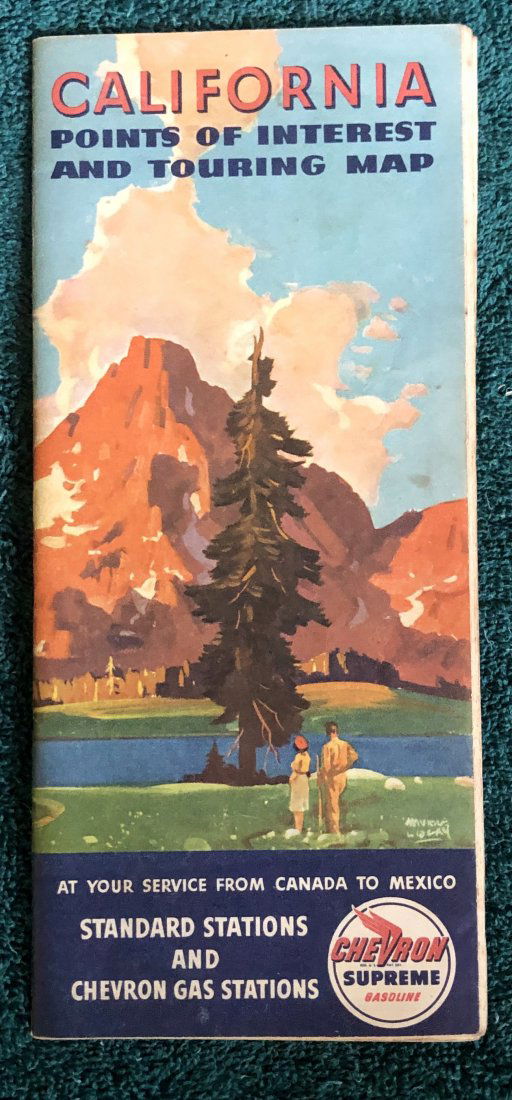 Road Map: Chevron 1946 California, see photos.