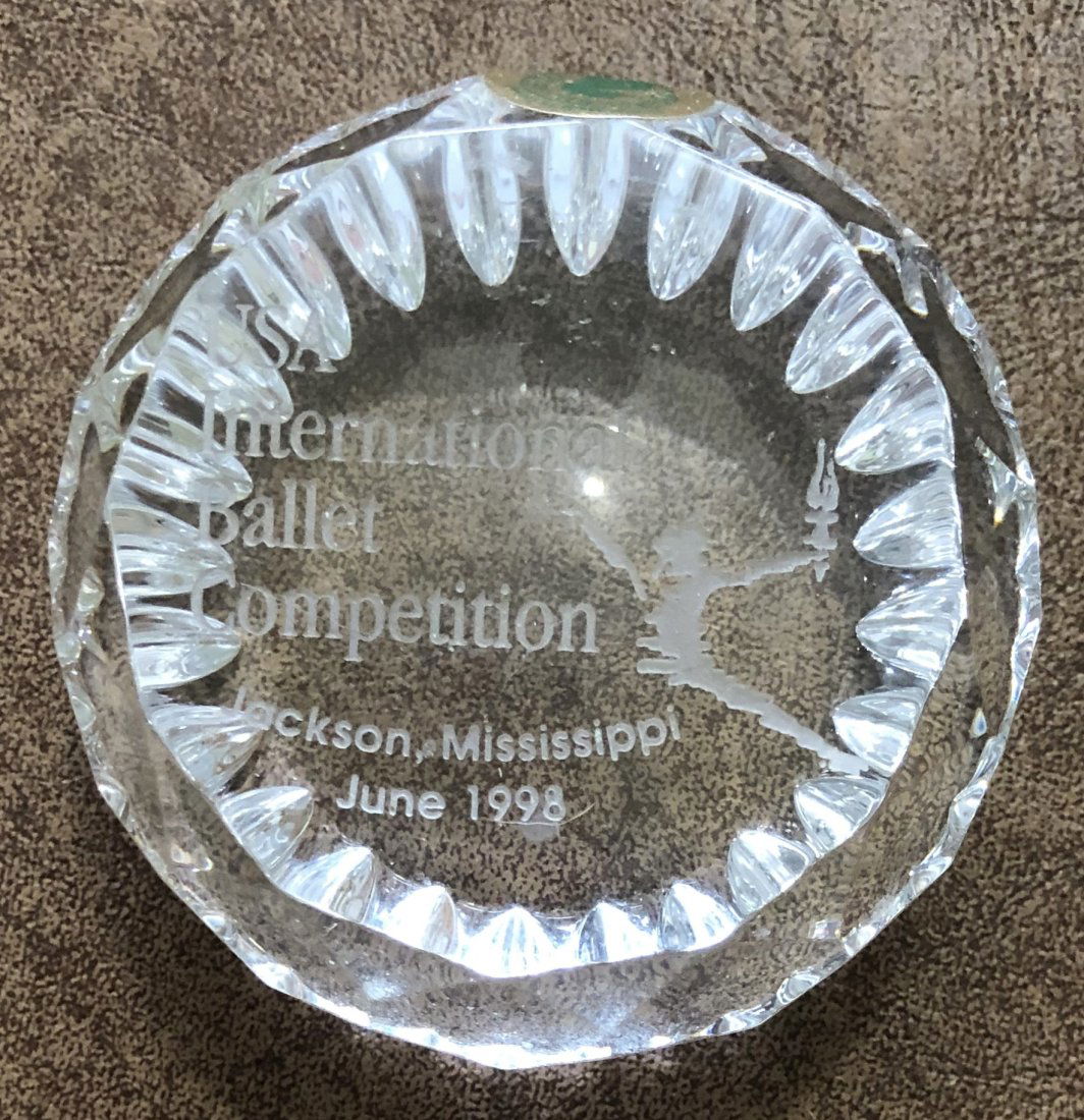 Waterford Crystal: USA International Ballet Competion, Jackson, Mississippi, June 1998 paperweight.