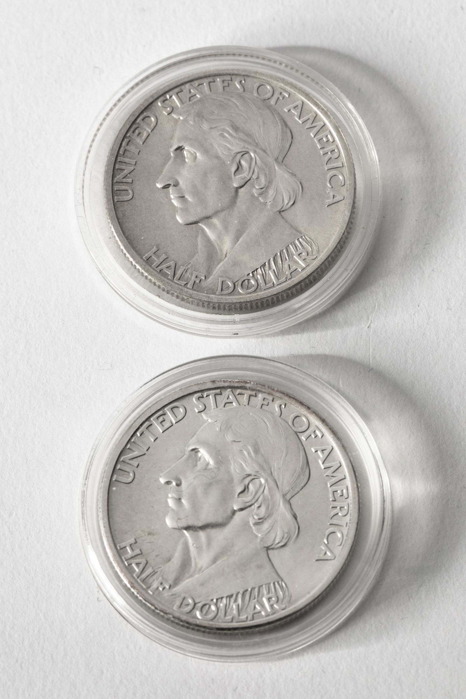 2 x Half Dollar 1936+1937 Daniel Boone Bicentennial (1 of 3)