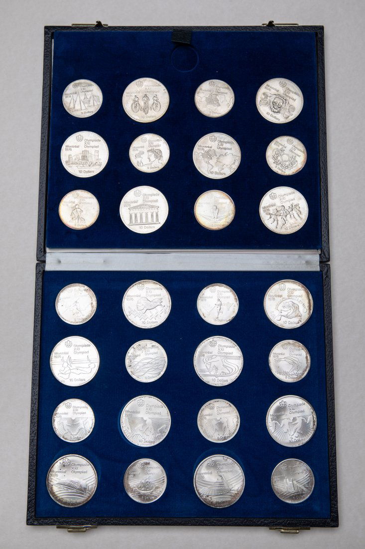 Canada Box with 28 silver coins Olympics Montreal 1976 (1 of 11)