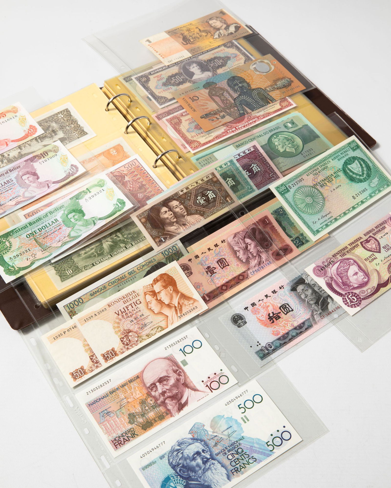 Album different bank notes various countries A-C (1 of 20)