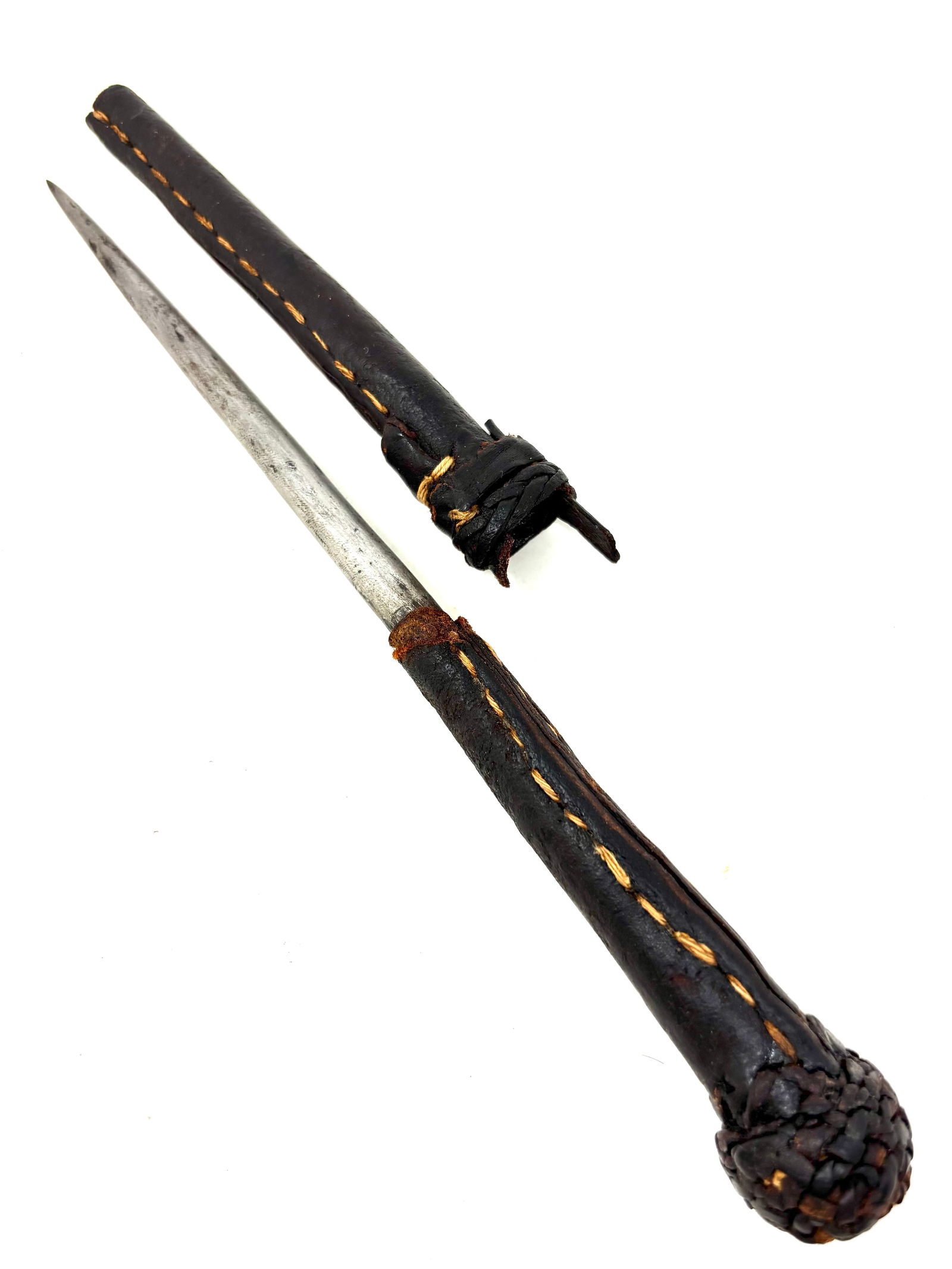 Revolutionary War Cased Dagger Made From A Sharpening Steel (1 of 5)