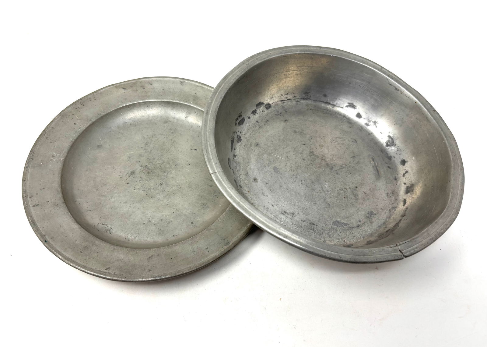 Two Early Fur Trade Pewter Items (1 of 4)