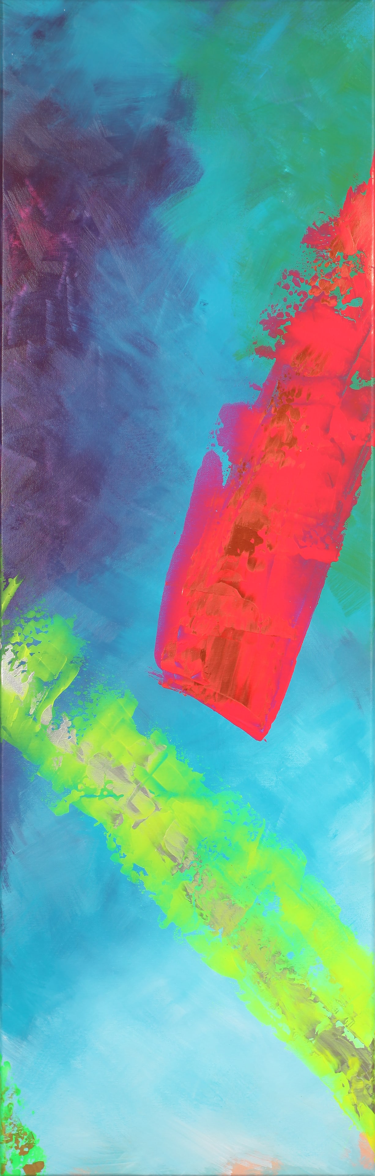 Untitled (Aqua and Magenta Flow): Ingrid has been called " a modern Dutch Master." Born and raised in the Netherlands, she learned to paint at an early age. We feel that her work has matured over time as her exposure to different cult