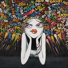 Untitled (Girl with Graffiti Halo)