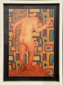 Orange Blue Man Nude