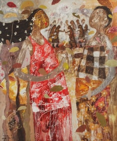 Untitled (Couple with Checkered Pattern)