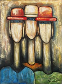 Shadow Characters No. 3 Trio in Ochre Light