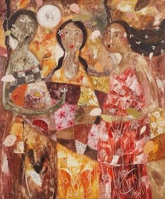 Untitled (Sisters in Patchwork Dresses)