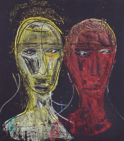 Untitled (Dual Portrait on Black)