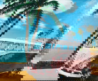 Untitled (Beach Van under Palms)