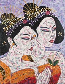 A Surinamese artist, Wijana has a unique style that is