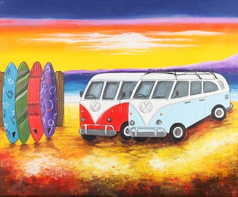 Untitled (Combi Beach Scene at Sunset)