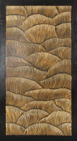 Untitled (Ochre Fan/Ripple Patterns)