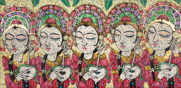 Untitled (Processional Frieze, Red Ground)