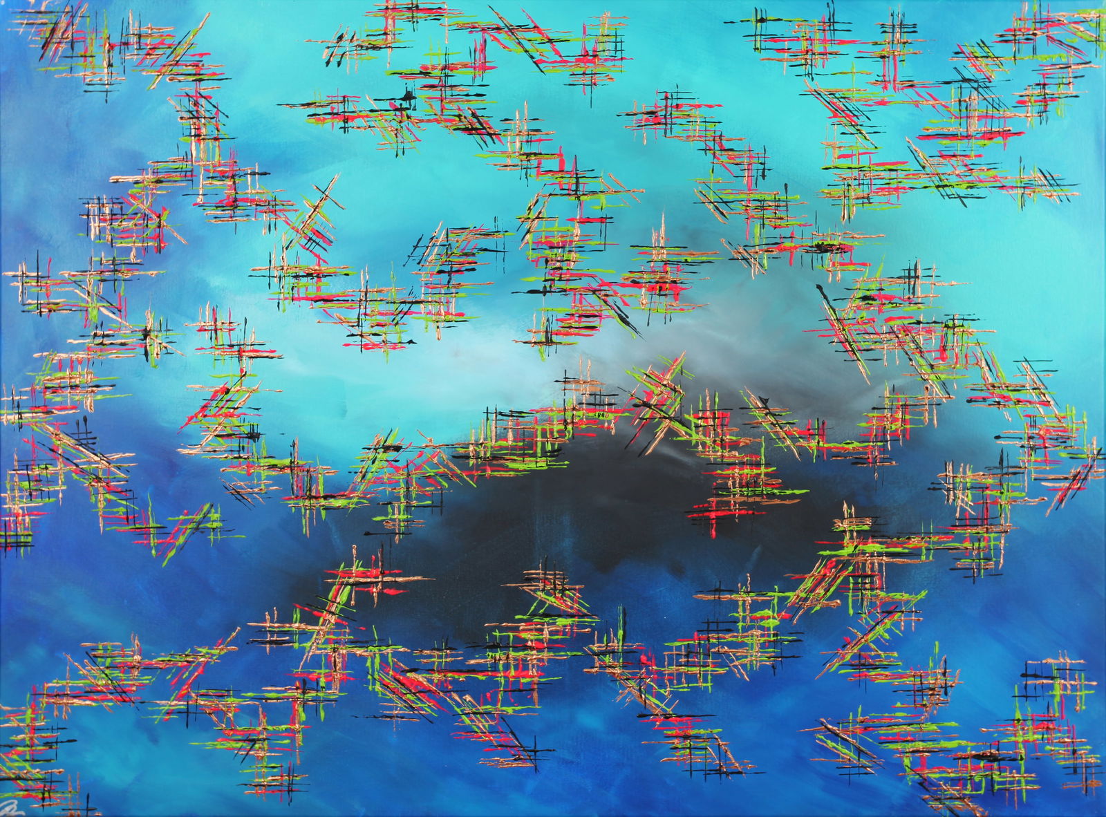 Untitled (Cosmic Veil): Ingrid has been called " a modern Dutch Master." Born and raised in the Netherlands, she learned to paint at an early age, and feels that her works have matured over time as her exposure to different