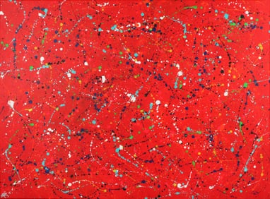 Untitled (Red Confetti Field)