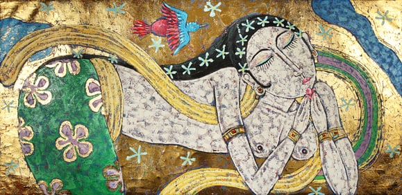 Untitled (Reclining Lovers with Halo)