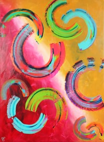 Untitled (Circular Motion in Warm Palette)