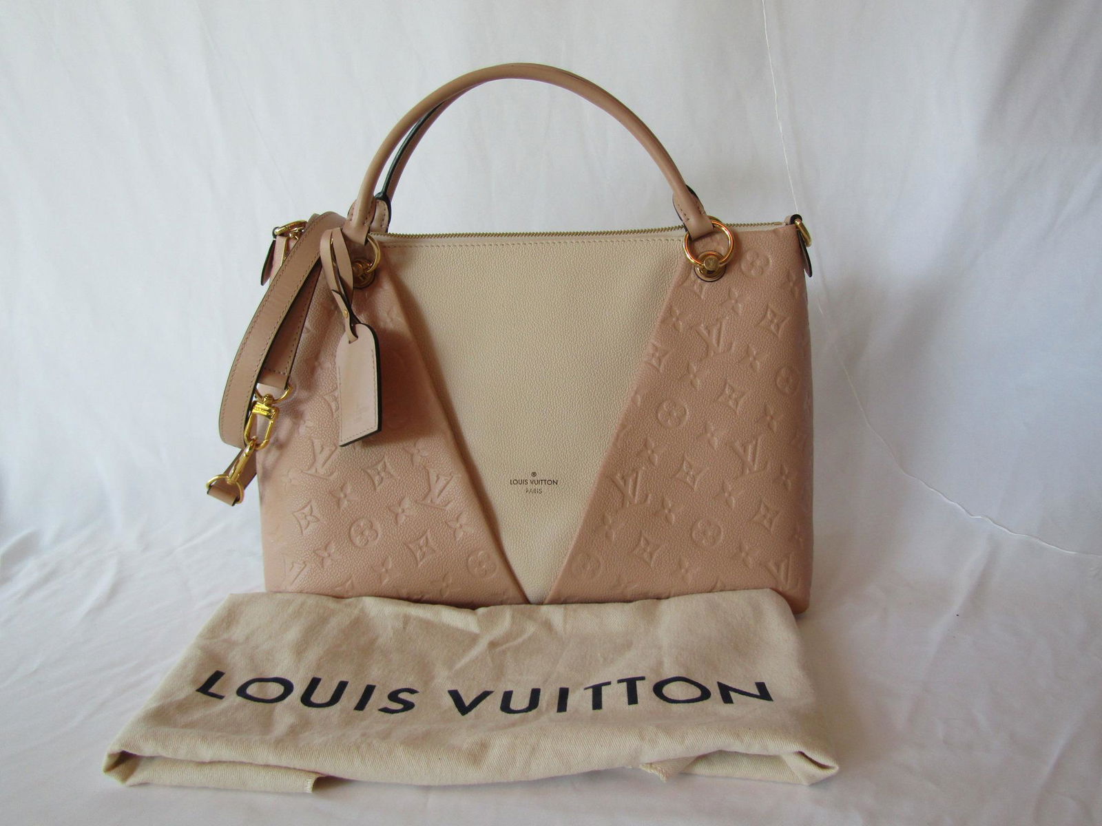 Louis Vuitton Empreinte Peach Cream V Tote MM (1 of 7)