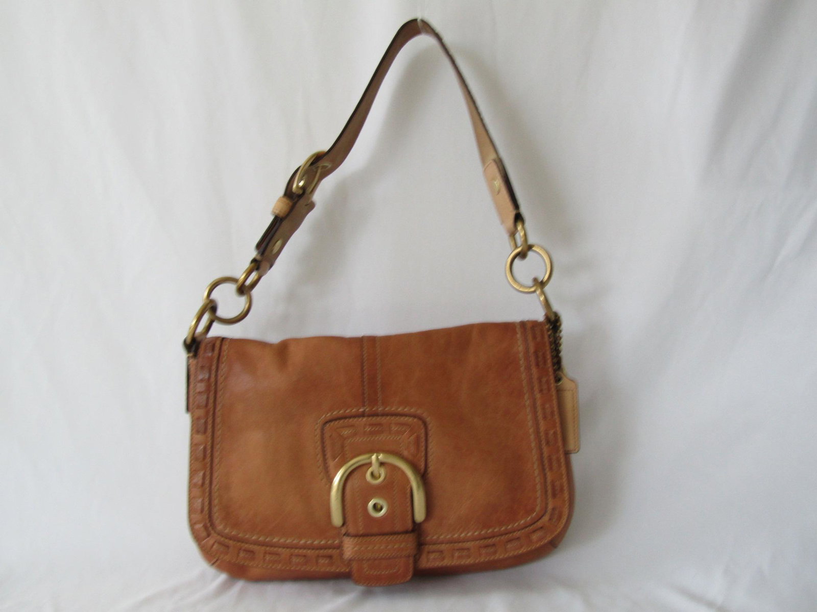 Vintage Tan Studded Coach Bag (1 of 9)