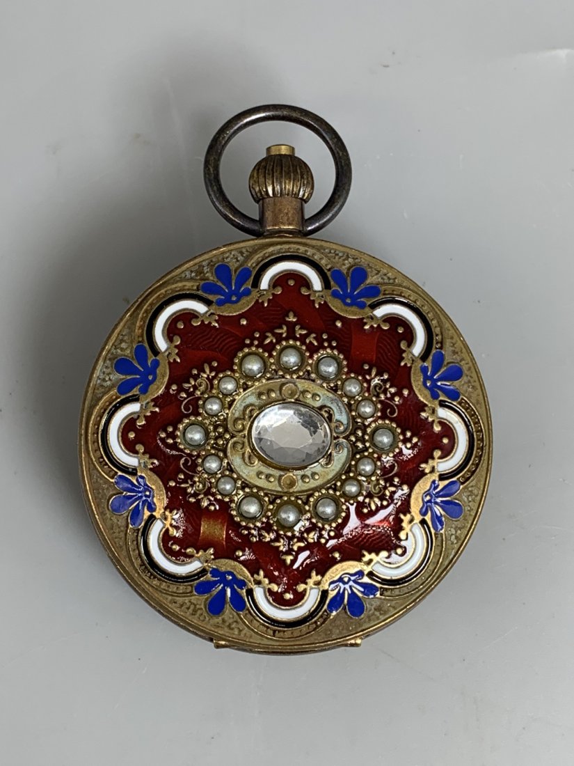 Pure copper mechanical pocket watch (1 of 8)