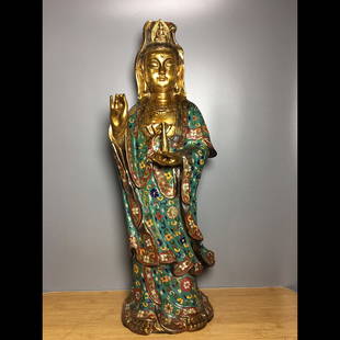 Cloisonne Guanyin: Cloisonne Guanyin The products are round and shiny, with top quality, worthy of collection