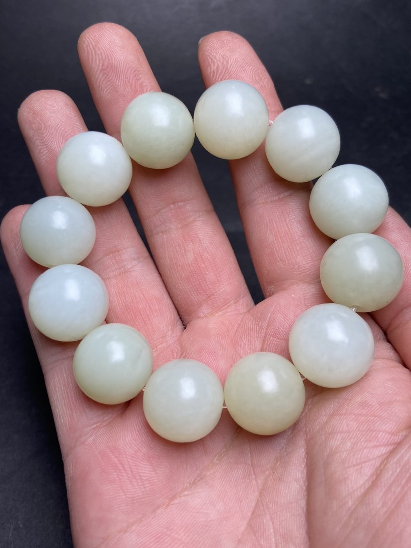 Old Tibetan Hetian Jade Bracelet (1 of 7)