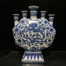 Blue and White Bottle with Mark of Qianlong