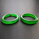 A pair of top-quality dragonstone emperor green jadeite bracelets