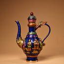 A pure copper cloisonné Eight Immortals wine pot