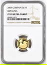 NGC highest grade 2009 British Britannia 10 pound gold coin  PF70UC
