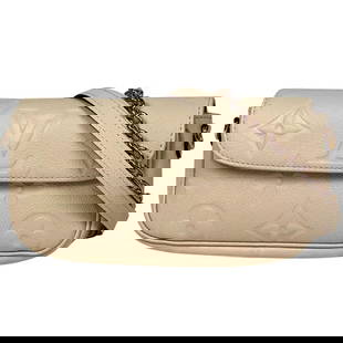 Louis Vuitton Wallet on Chain Ivy Shoulder Bag Clutch Monogram Empreinte Crème [Second-hand]: Louis Vuitton Wallet on Chain Ivy Shoulder Bag Clutch Handbag Monogram Empreinte Crème M82210 Women's [Used] Because it is a second-hand product, it is not verified and cannot be returned or exchange