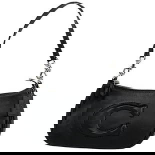 Coach Logo Shoulder Bag Teri Shoulder Crossbody Bag Leather Black CR099 Women's [Used]: Coach Logo Shoulder Bag Teri Shoulder Crossbody Bag Leather Black CR099 Women's [Second-hand] Because it is a second-hand product, it is not verified and cannot be returned or exchanged Width Approxim