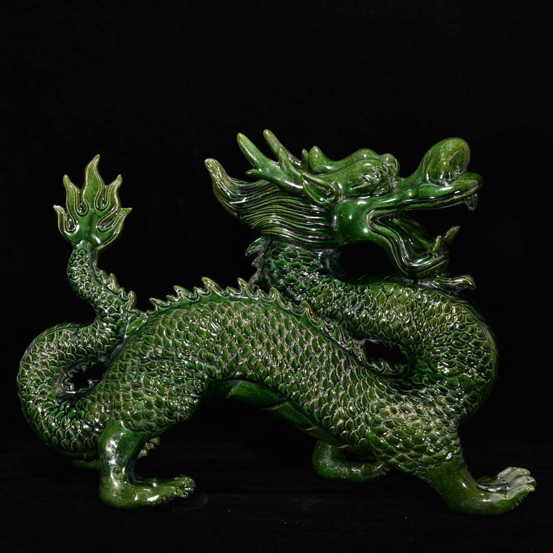 Tricolored Green Glazed Dragon (1 of 9)