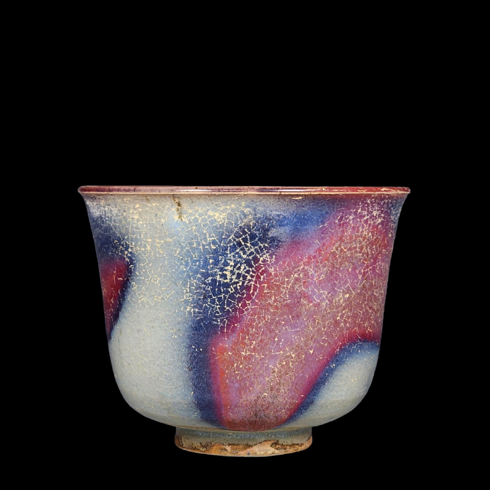 Song Dynasty Jun Ware Glaze Variation Red Glaze Bell-Shaped Bowl: Song Dynasty Jun Kiln Glaze Variety Red Glaze Inverted Bell Bowl Height 13cm Diameter 16.7cm