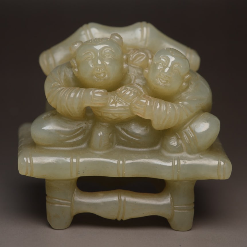 Hetian jade boy delivering treasure (1 of 9)