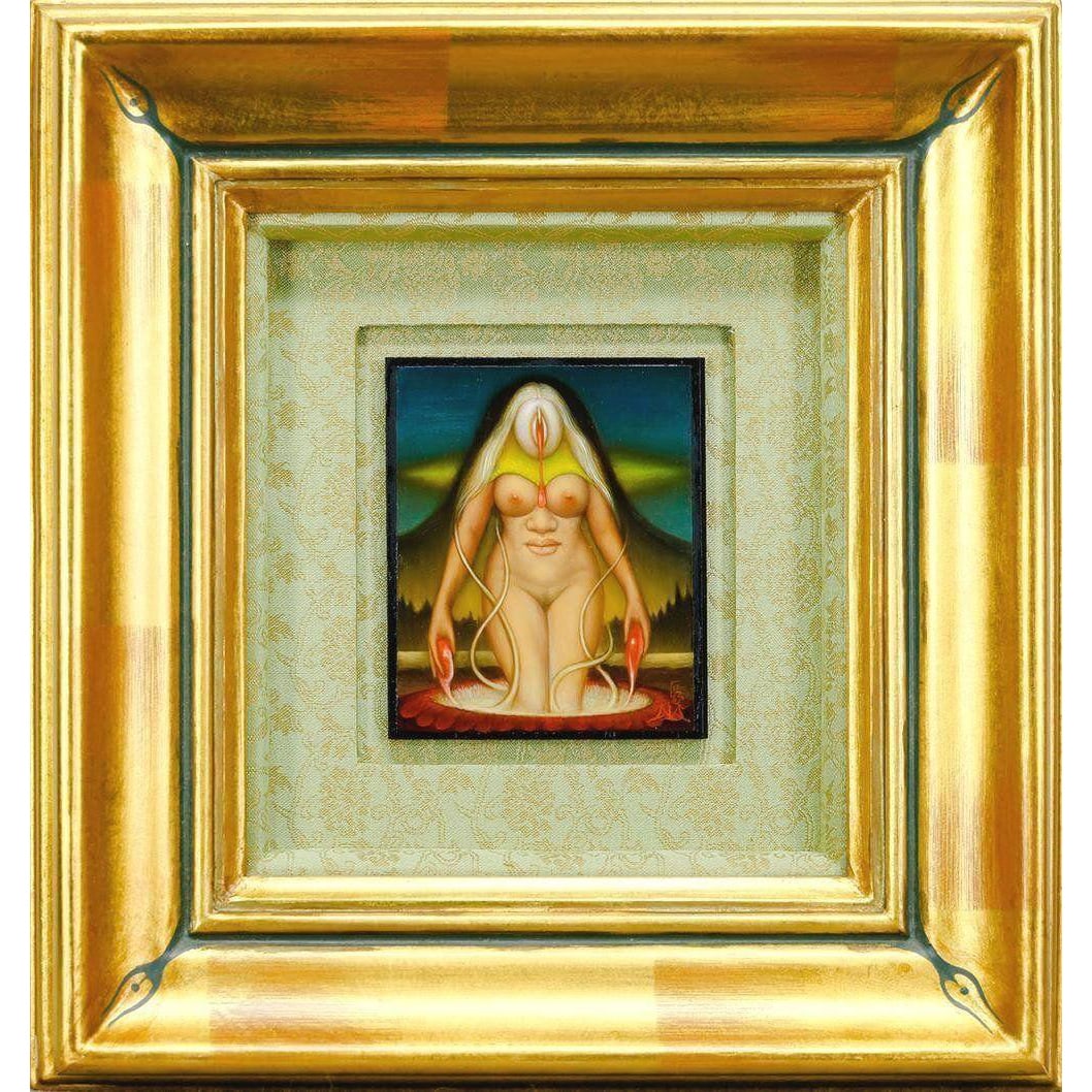 [Authentic] Shuichi Ishino “Untitled Oil on Board: This is an authentic oil-on-board painting titled “Untitled” by Japanese artist Shuichi Ishino, listed in the 2008 edition of Bijutsu Meikan (Art Directory), providing published reference and