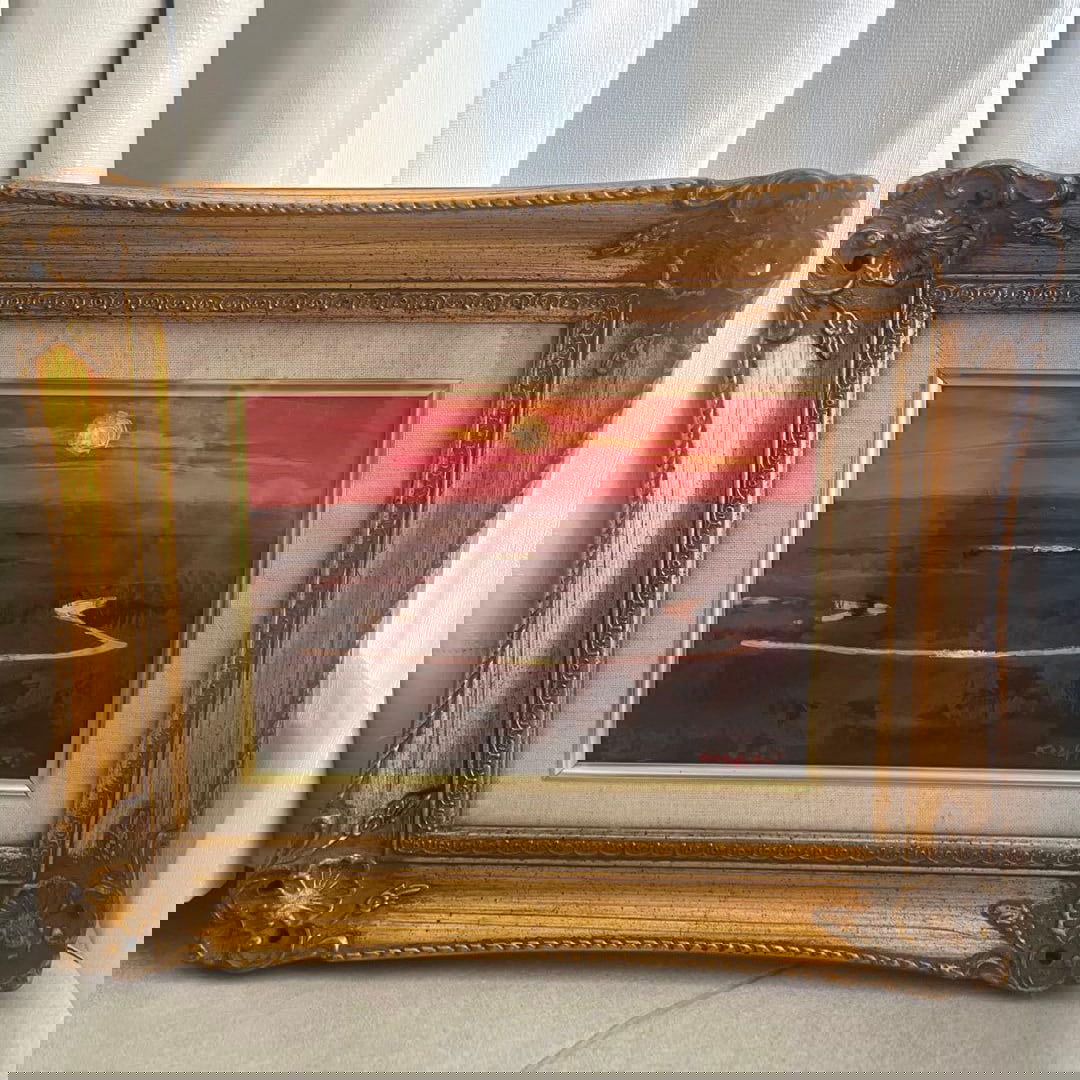 [Authentic] Kazuhiko Takahashi Oil Painting “Sunset (1994) – Signed, Framed (1 of 11)