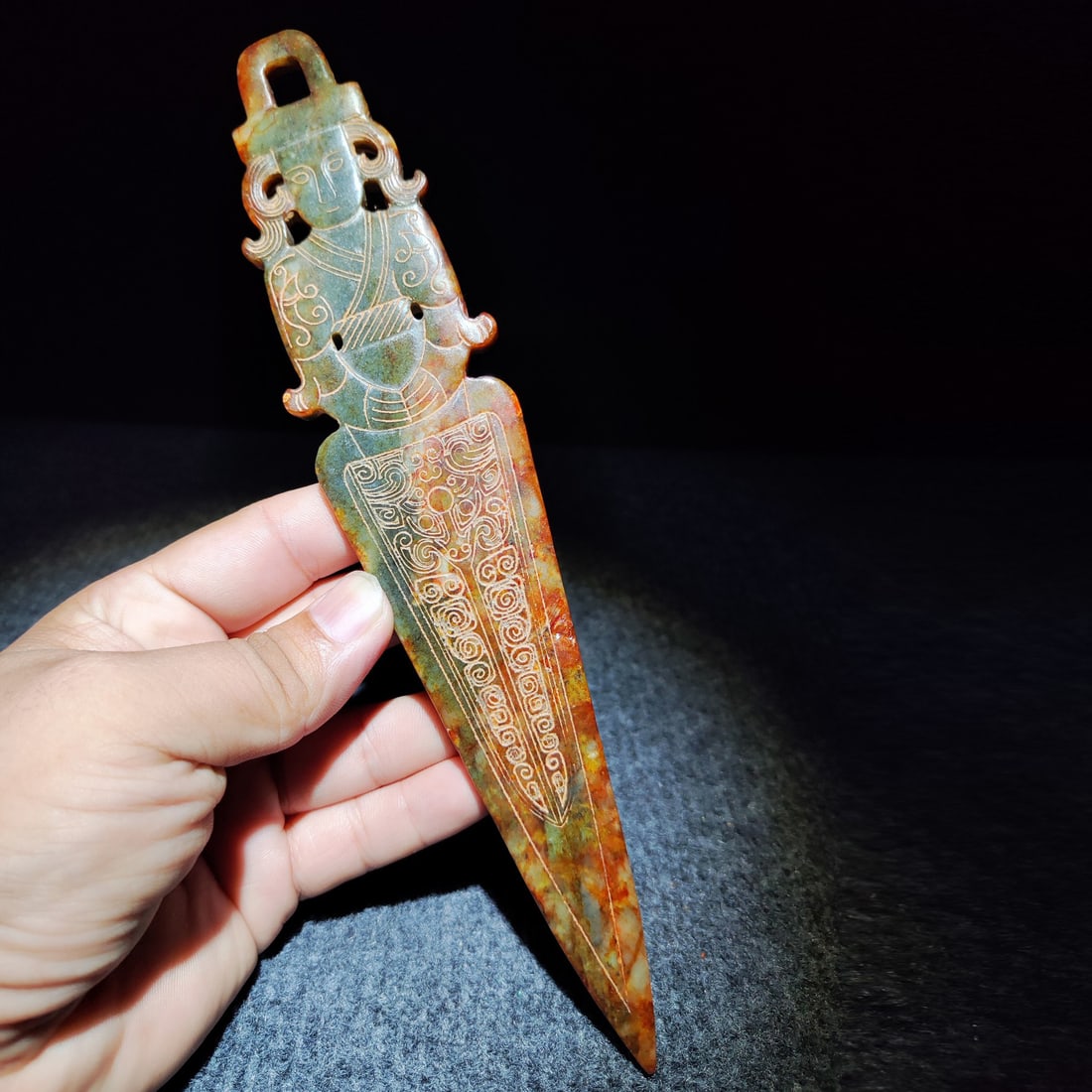 Antique jade sword ornament (1 of 9)