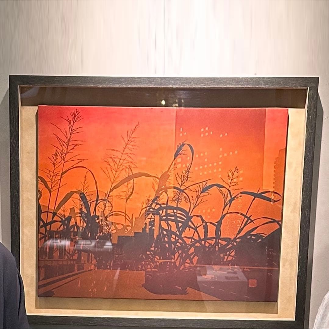 Mamoru Kondo – Original Japanese Painting Sunset – Contemporary Art – Kyne / Kosuke Karimata: Original Japanese-style painting by Mamoru Kondo. Purchased at a department store solo exhibition. After purchase, the artwork was stored in a warehouse and has not been displayed. Size (approx.): 10-