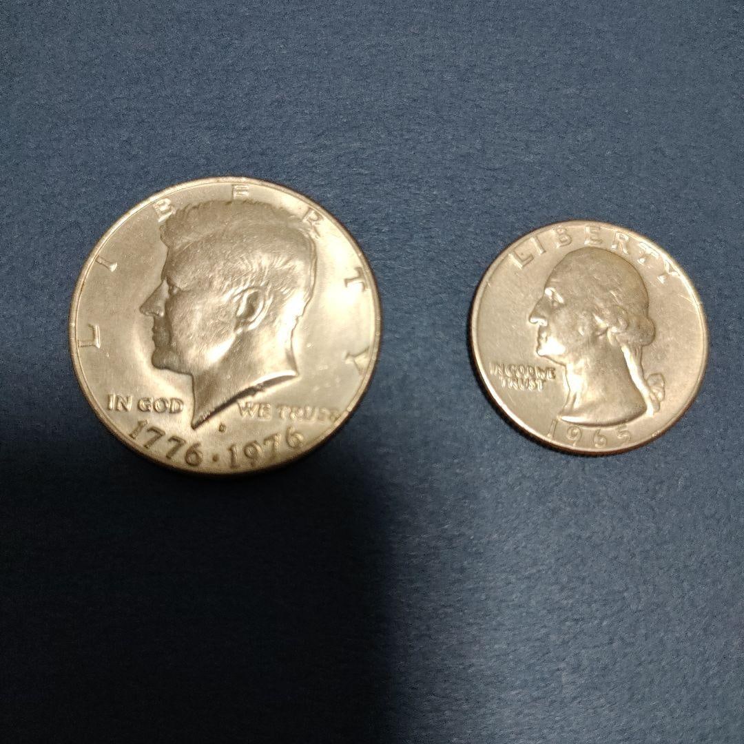 United States: Kennedy 50 cents, Washington 25 cents (1 of 2)