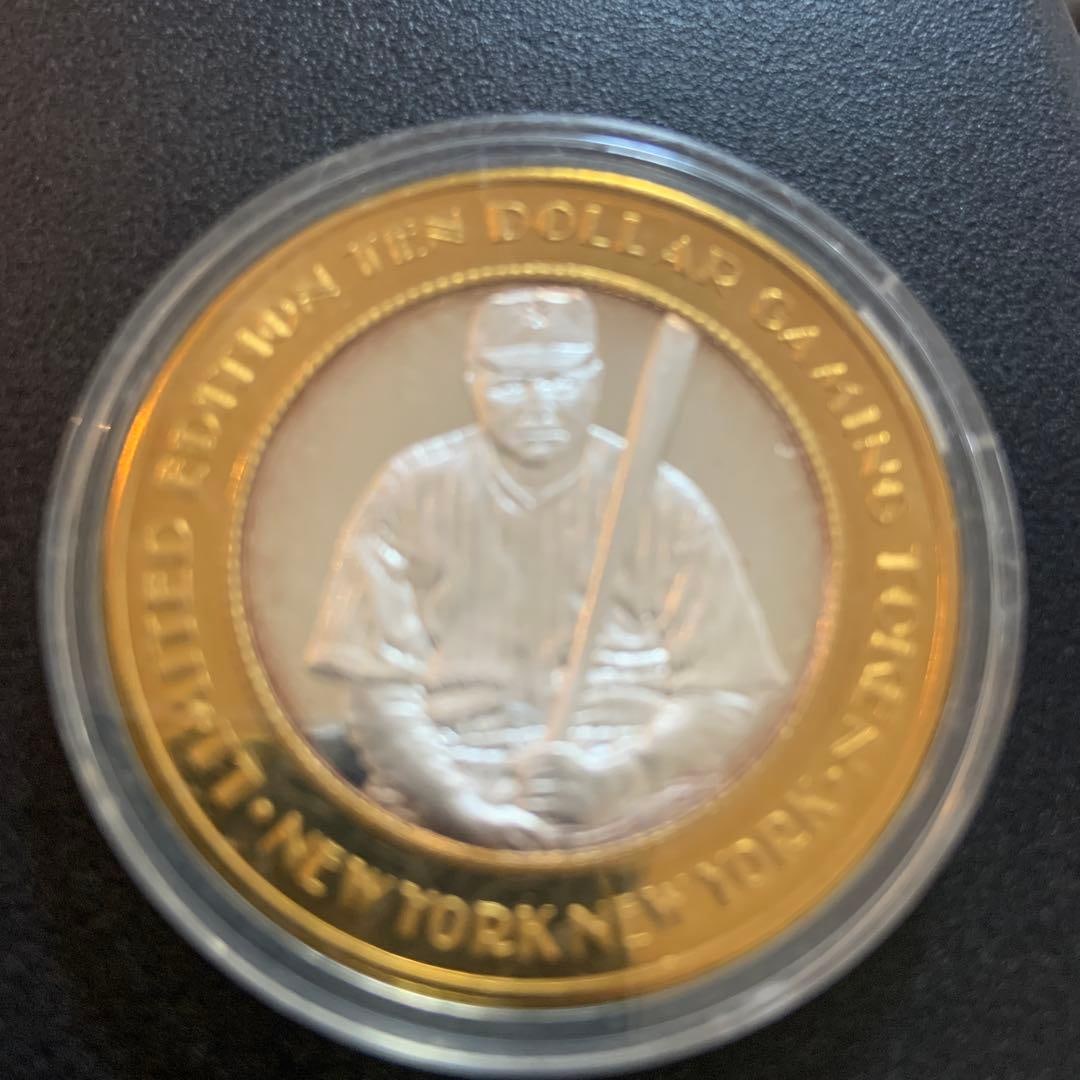 Extremely rare Baby Ruth 99.9% pure silver limited edition New York casino commemorative coin. (1 of 4)