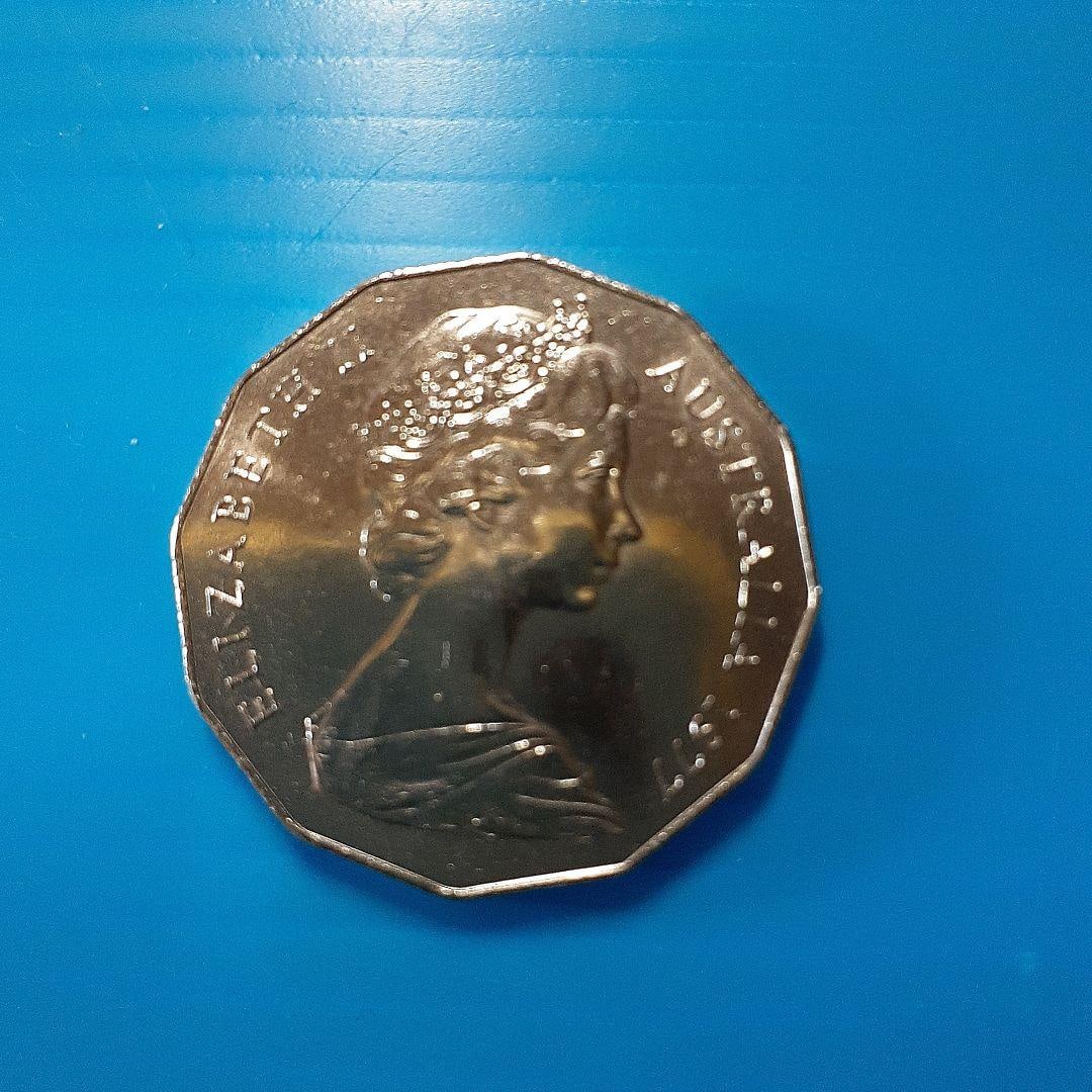 Australia, 1977, 50 cent coin commemorating the 25th anniversary of the reign of Elizabeth II. (1 of 11)